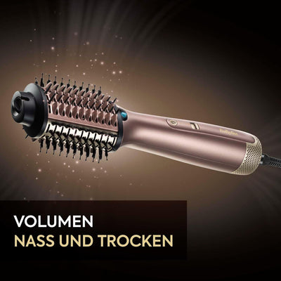 BaByliss Air Power Volume, Warmluftbürste und Heizbürste in einem, Anti-Frizz Ionen Technologie, Lan