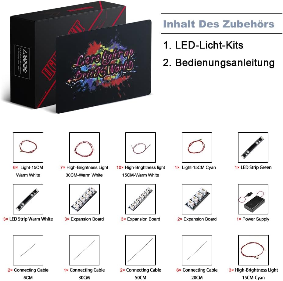 Led Licht Set für Lego Burg der Löwenritter, Led Beleuchtungs Set für Lego 10305 Burg der Löwenritte