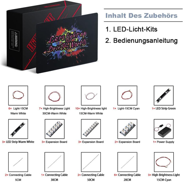 Led Licht Set für Lego Burg der Löwenritter, Led Beleuchtungs Set für Lego 10305 Burg der Löwenritte