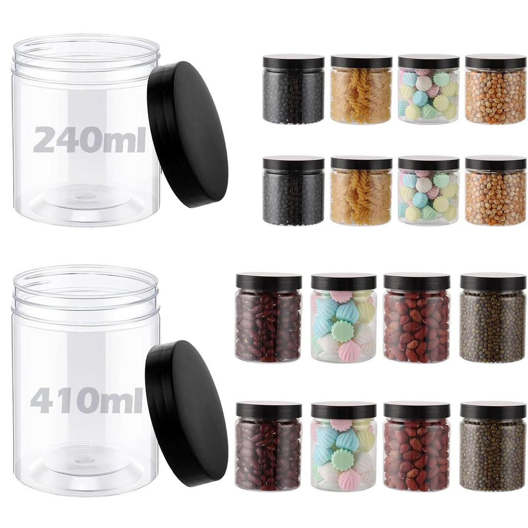 16er Vorratsdosen Set 240ml und 420ml Luftdicht Plastikdosen mit Deckel BPA-Frei Aufbewahrungsdosen