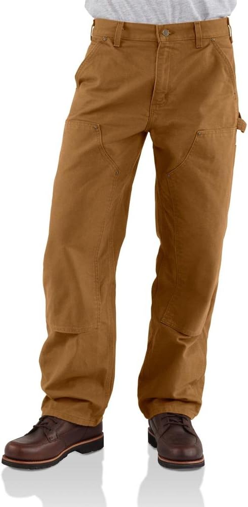 Carhartt Herren Washed Duck Double Front Dungaree Jeans 32W / 32L Braun, 32W / 32L Braun