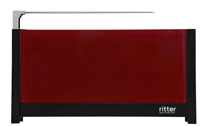 ritter volcano 5 Langschlitz-Toaster mit Brötchenaufsatz, extra schmal, Made in Germany, Rot Rot Toa