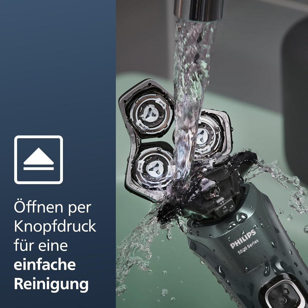 Philips Shaver Series 5000 – Elektrischer Nass- und Trockenrasierer für Herren mit ausklappbarem Tri