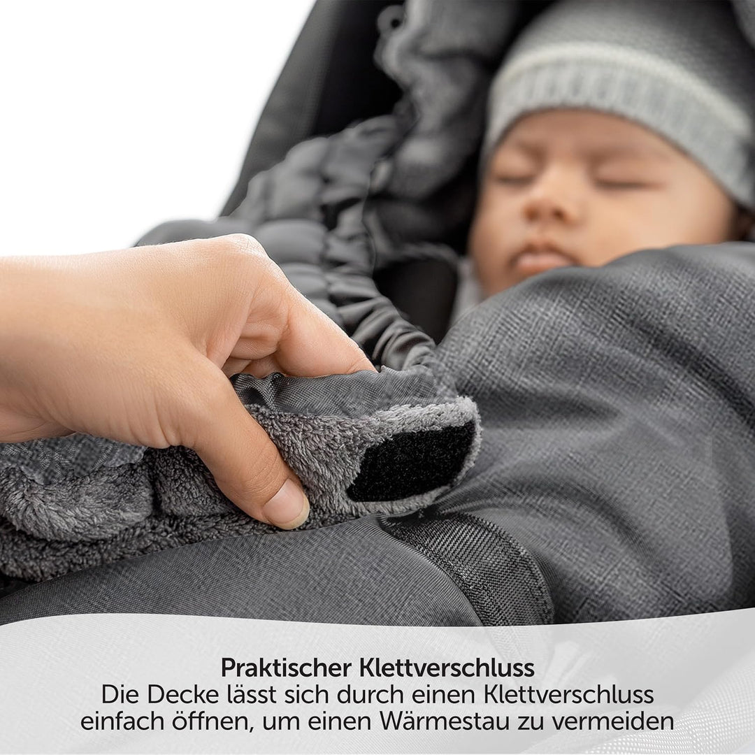 Zamboo Einschlagdecke für Babyschale und Kinderwagen - praktische Alternative zum Baby Winter-Fusssa