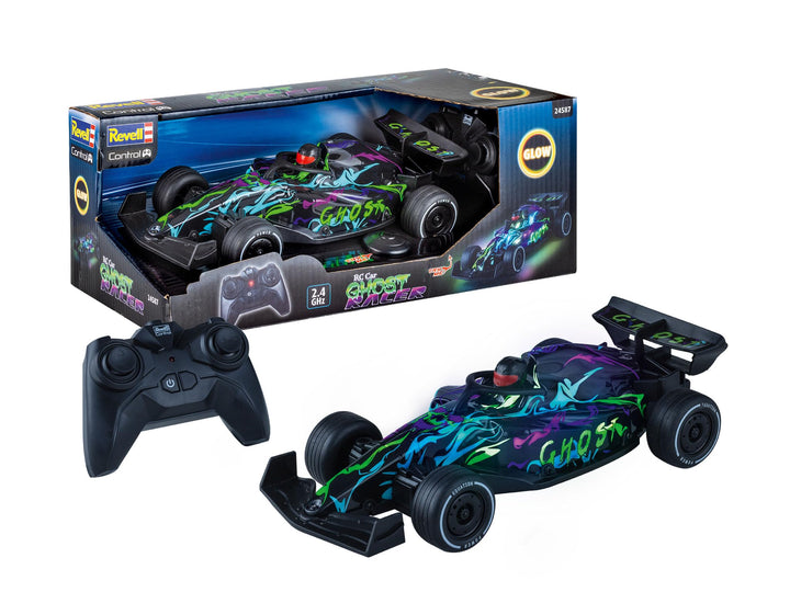 Revell Control Ghost Racer | Ferngesteuertes Auto mit LED Karosserie | 31 cm Formel 1 RC Car | 2.4 G