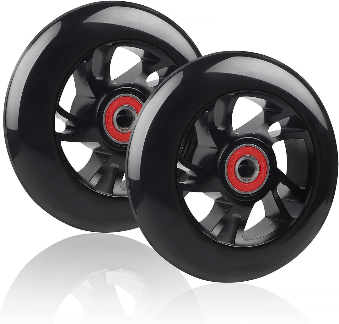 DBREAKS 2 Stück Stunt Scooter Rollen 100mm, Ersatzräder für Scooter 100mm Schwarz, Scooter Ersatzräd