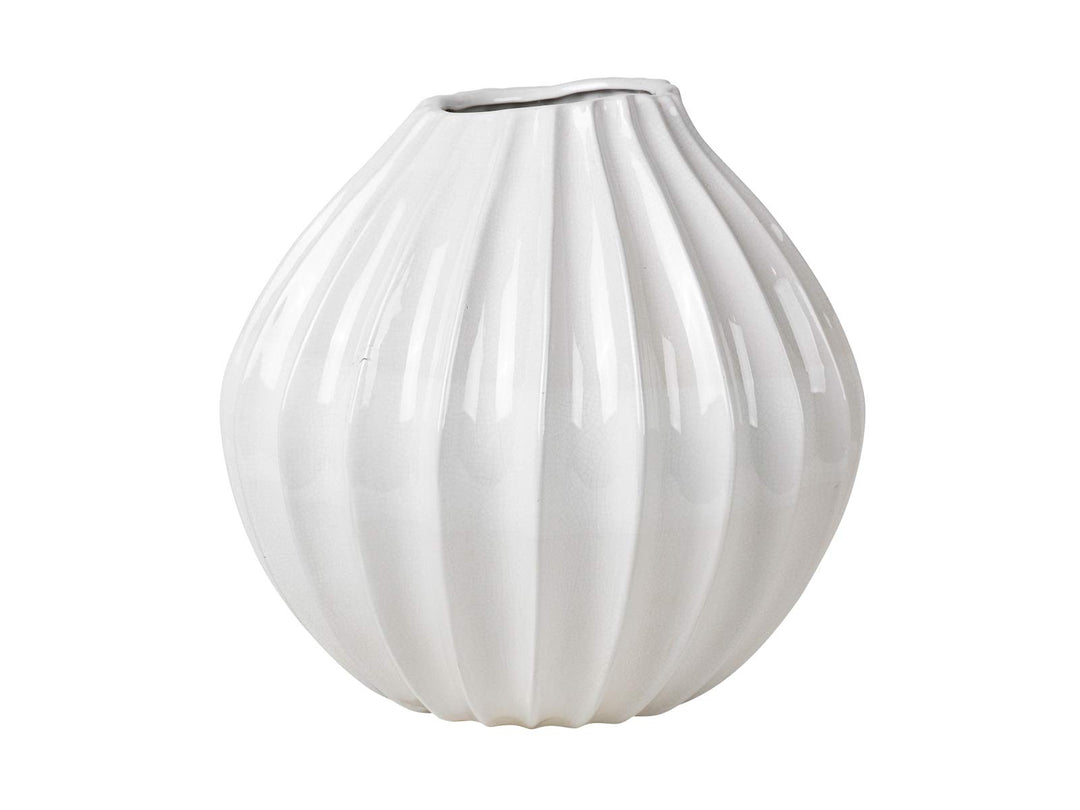 Broste Copenhagen 14445216 Vase, Keramik 40cm Ivory, 40cm Ivory