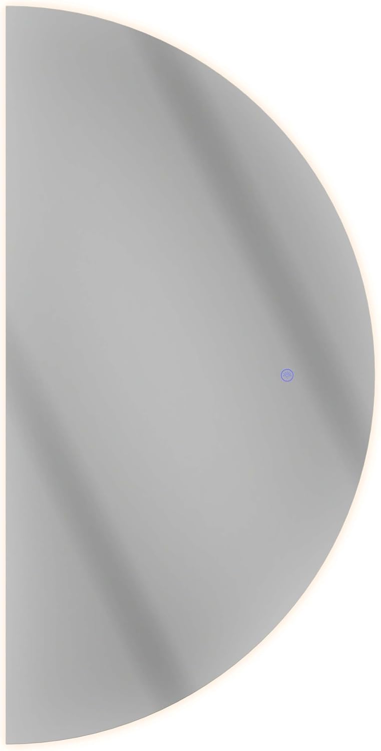 Planetmöbel NIVORA Spiegel mit Beleuchtung halbrund Spiegel mit LED-Licht, Dekorativer Wandspiegel m