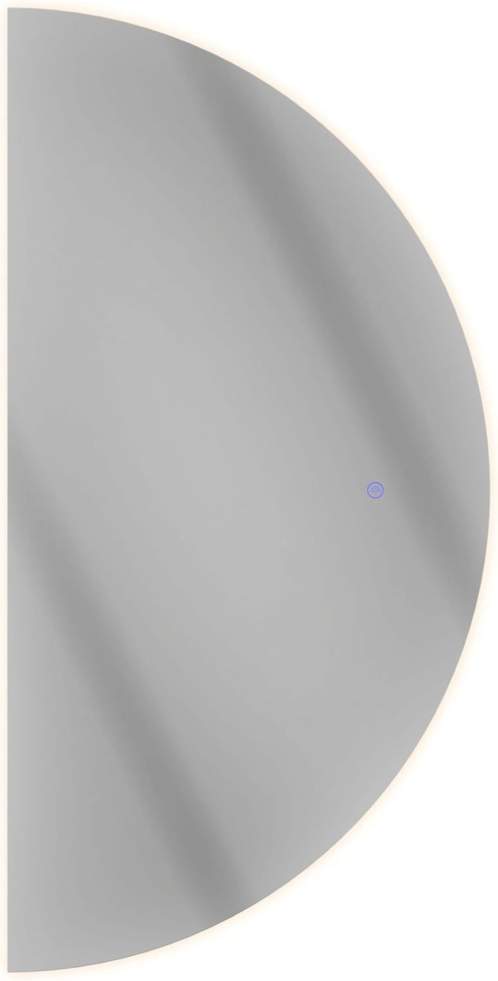 Planetmöbel NIVORA Spiegel mit Beleuchtung halbrund Spiegel mit LED-Licht, Dekorativer Wandspiegel m