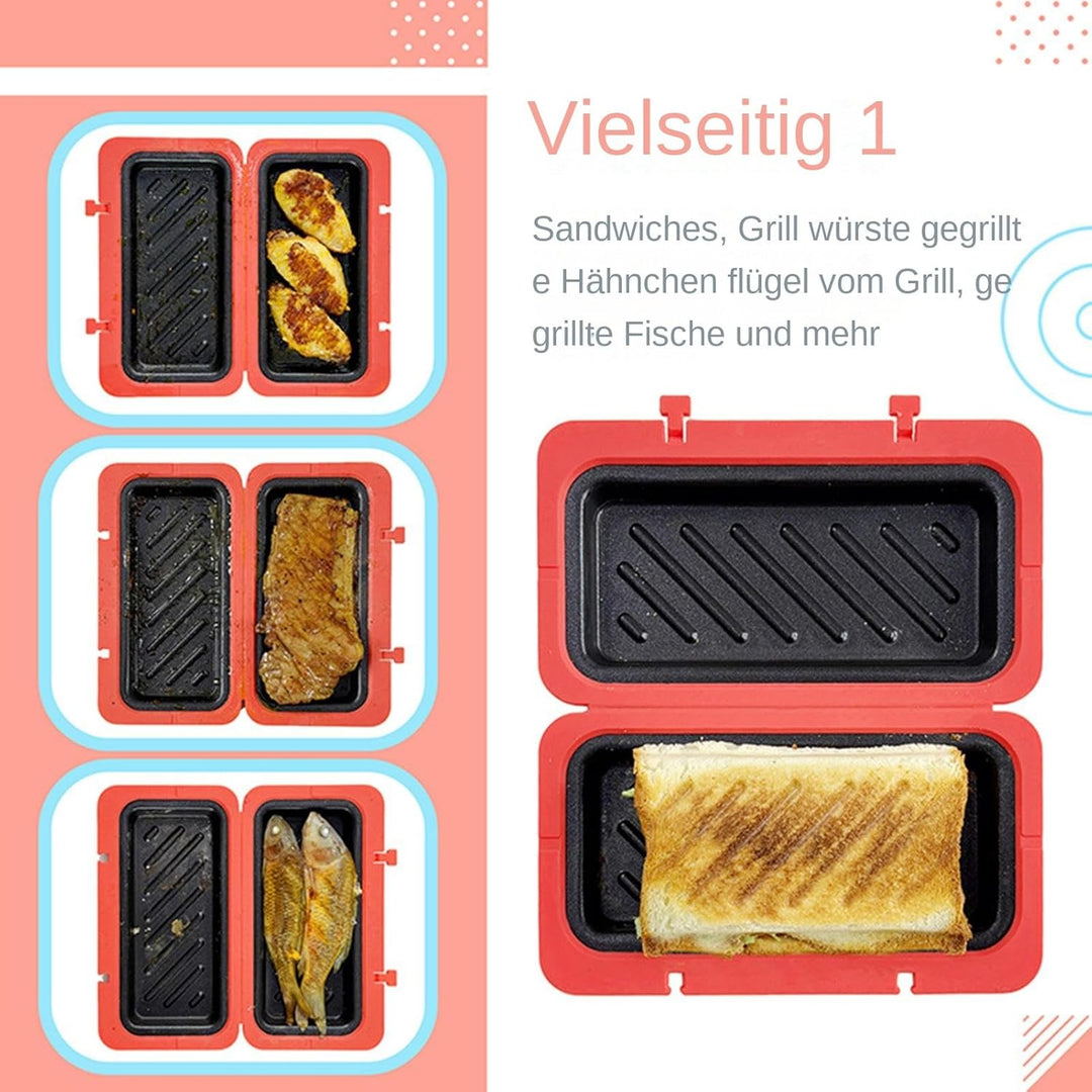 Mikrowellen Toastie Sandwich Maker, Silikon Mikrowellen Toaster, Paninis Maker, Kochgeschirr Toaster