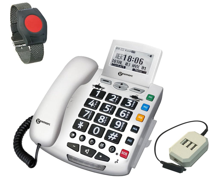 G-TELWARE® (ELDAT-Variante!) 2024er Modell Seniorentelefon Senioren-Notruf-Telefon mit Funk-SOS-Send