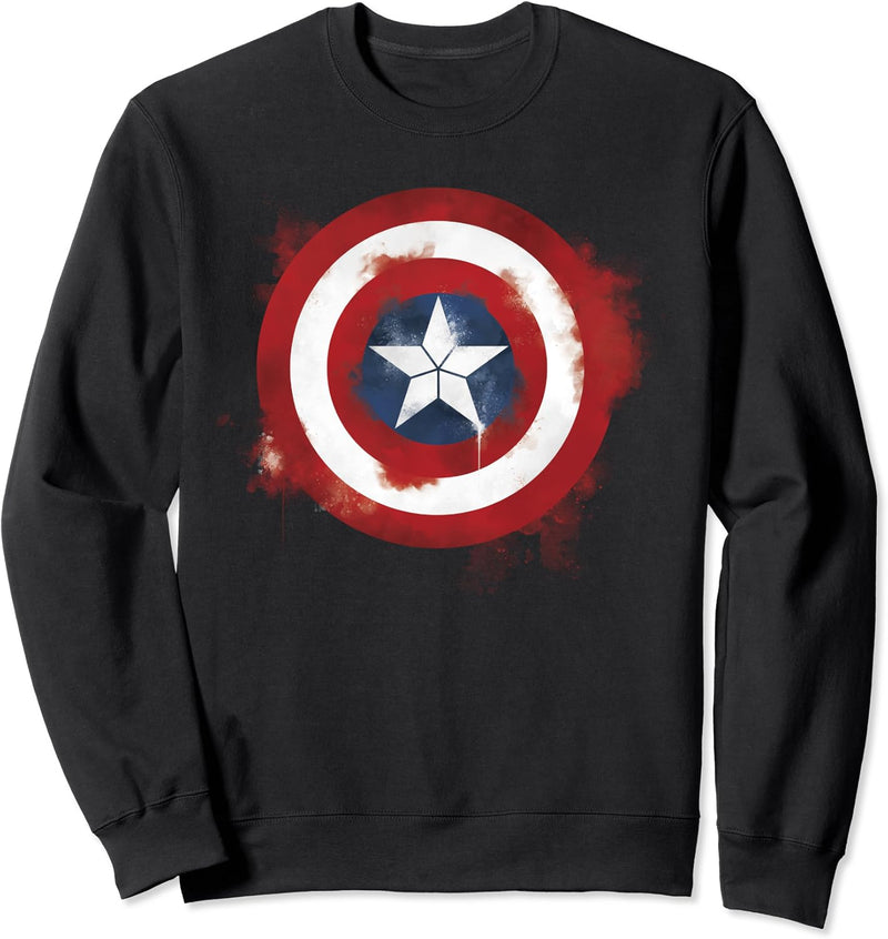 Marvel Avengers Captain America Spray Paint Logo Sweatshirt