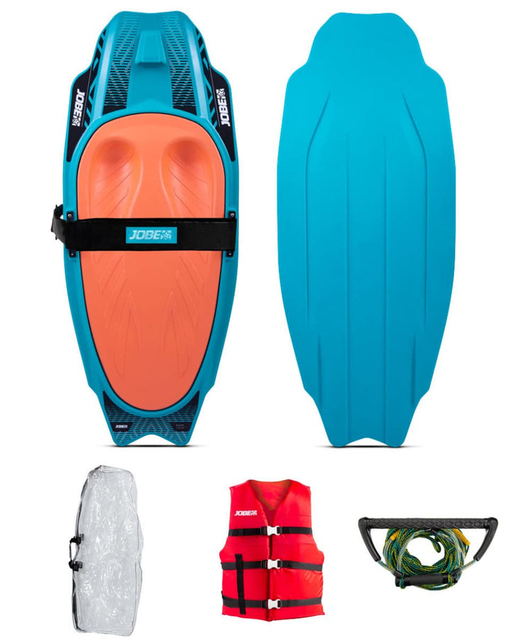 Jobe Slash Kneeboard Package Freestyle Board für Anfänger und Fortgeschrittene Blue