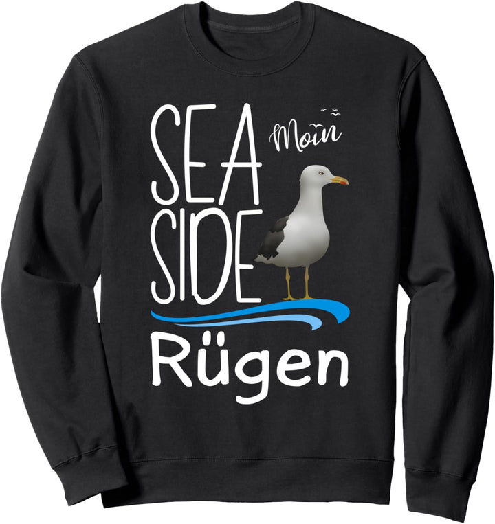 Rügen mit Möwe Ostseeküste Meer Küste Strand Sea Side Möwe Sweatshirt