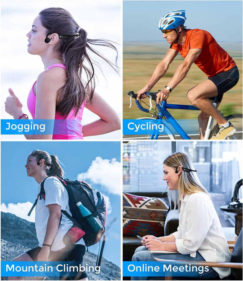 Knochenschall Kopfhörer, Bluetooth 5.2 Wireless Bone Conduction Kopfhörer, IP67 Wasserfeste Sport Ko