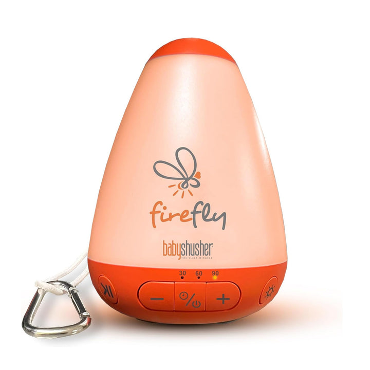 FireFly Baby Shusher - Tragbares Baby-Nachtlicht und Sound-Maschine, 30-60-90 Minuten einstellbarer