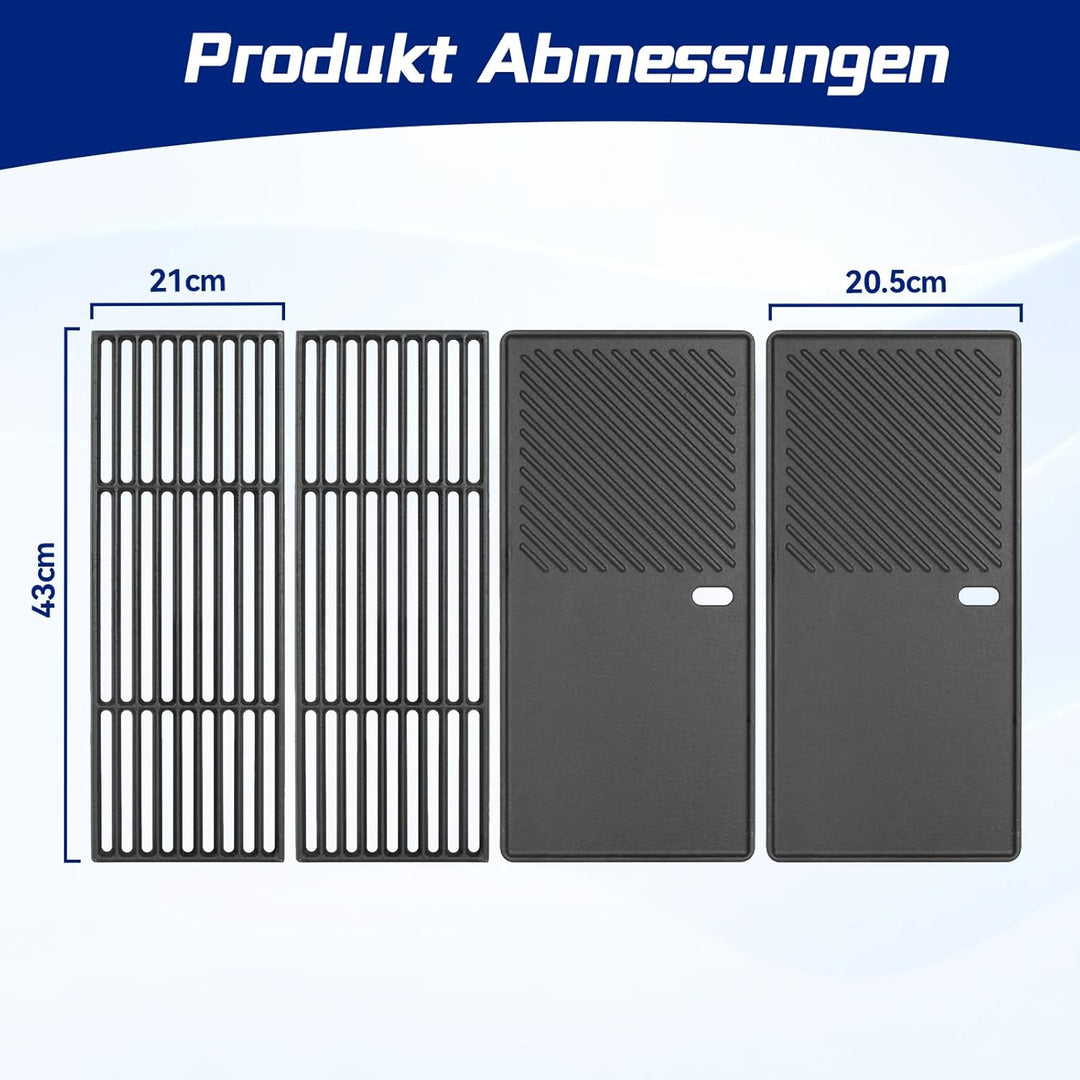 Gusseisen Grillrost und Bratpfannen für Enders Boston 4 Enders Monroe PRO 4，Santos S-418,Charbroil A