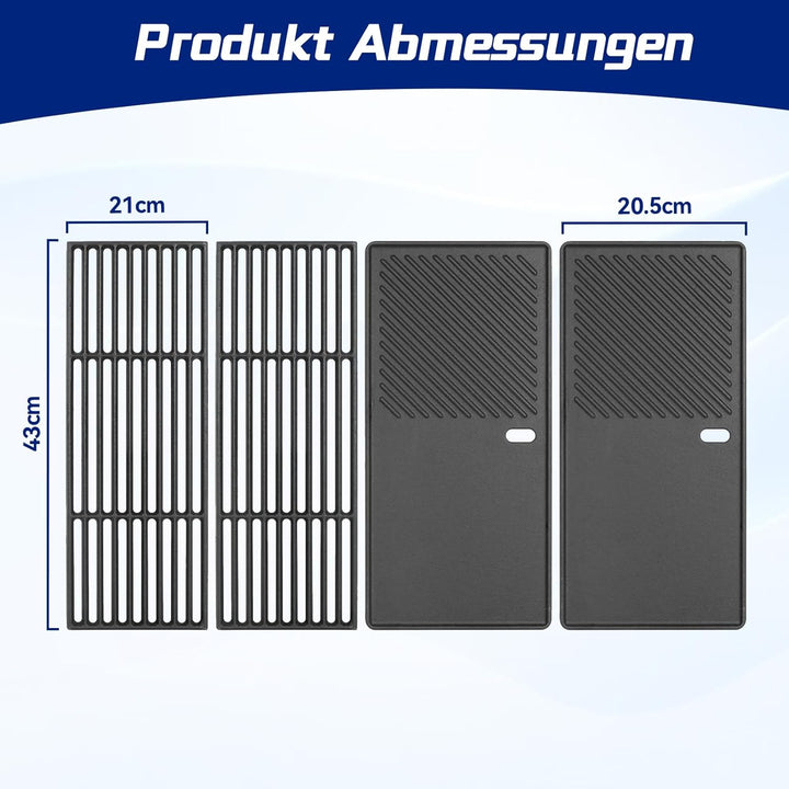 Gusseisen Grillrost und Bratpfannen für Enders Boston 4 Enders Monroe PRO 4，Santos S-418,Charbroil A