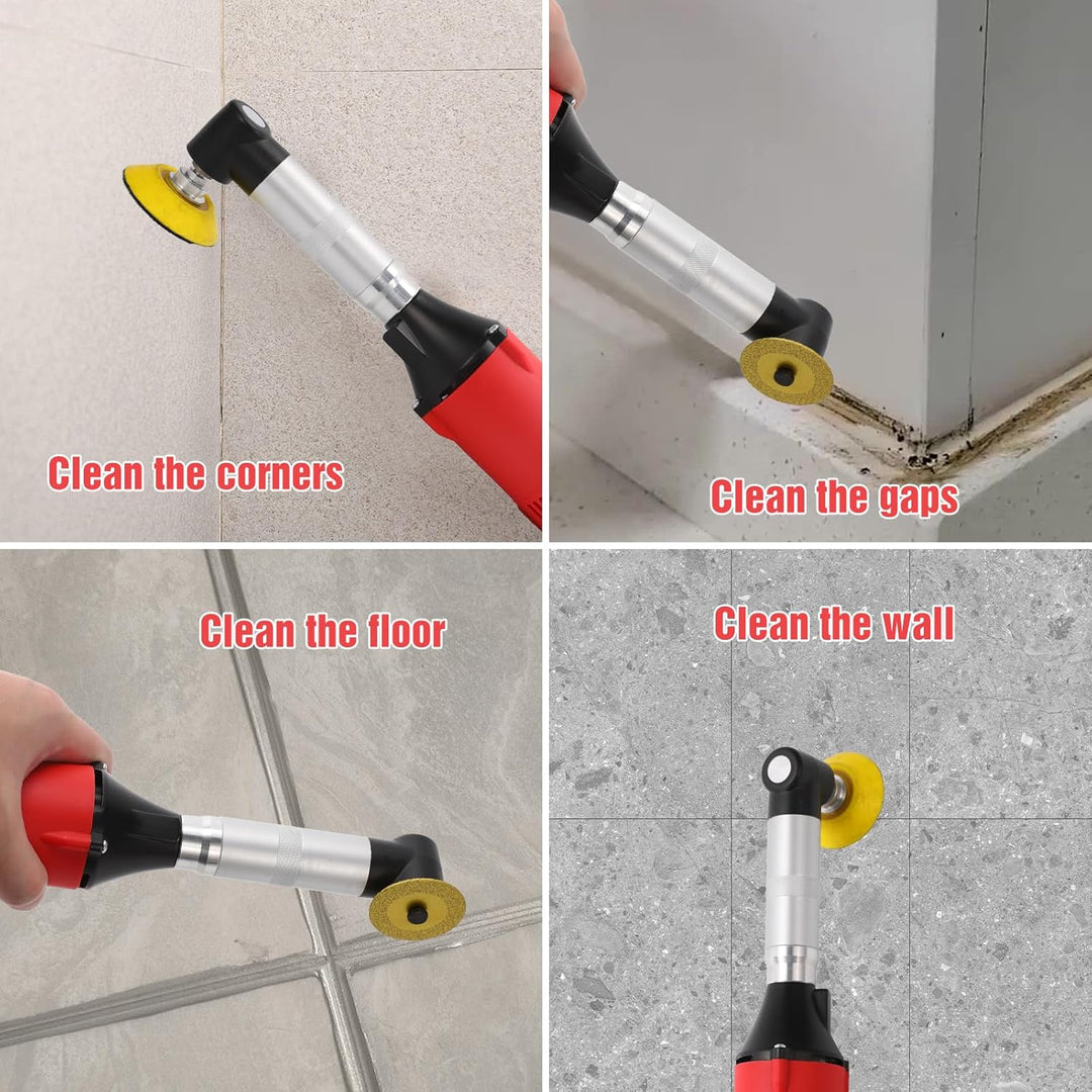 Elektrische Fliesenfugenreinigungsmaschine, 350W Schleiffugenreinigungs-Set, 90° Fliesenboden-Nahtöf