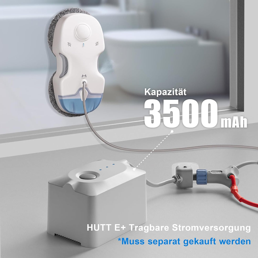 HUTT C6 Fensterputzroboter mit Sprühfunktion, Elektrischer Fensterputzer Fernbedienung mit 80ML Tank