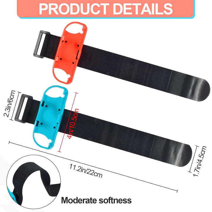 2 Stück Armband für Just Dance, Switch Dance 2025 2024 2023 2022 2021, Verstellbarer Elastischer Arm
