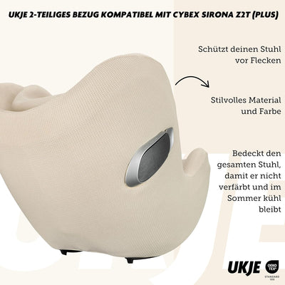 UKJE Schutzabdeckung kompatibel mit Cybex Sirona Z und Sirona T i-size - Autositzbezüge für Kinder -