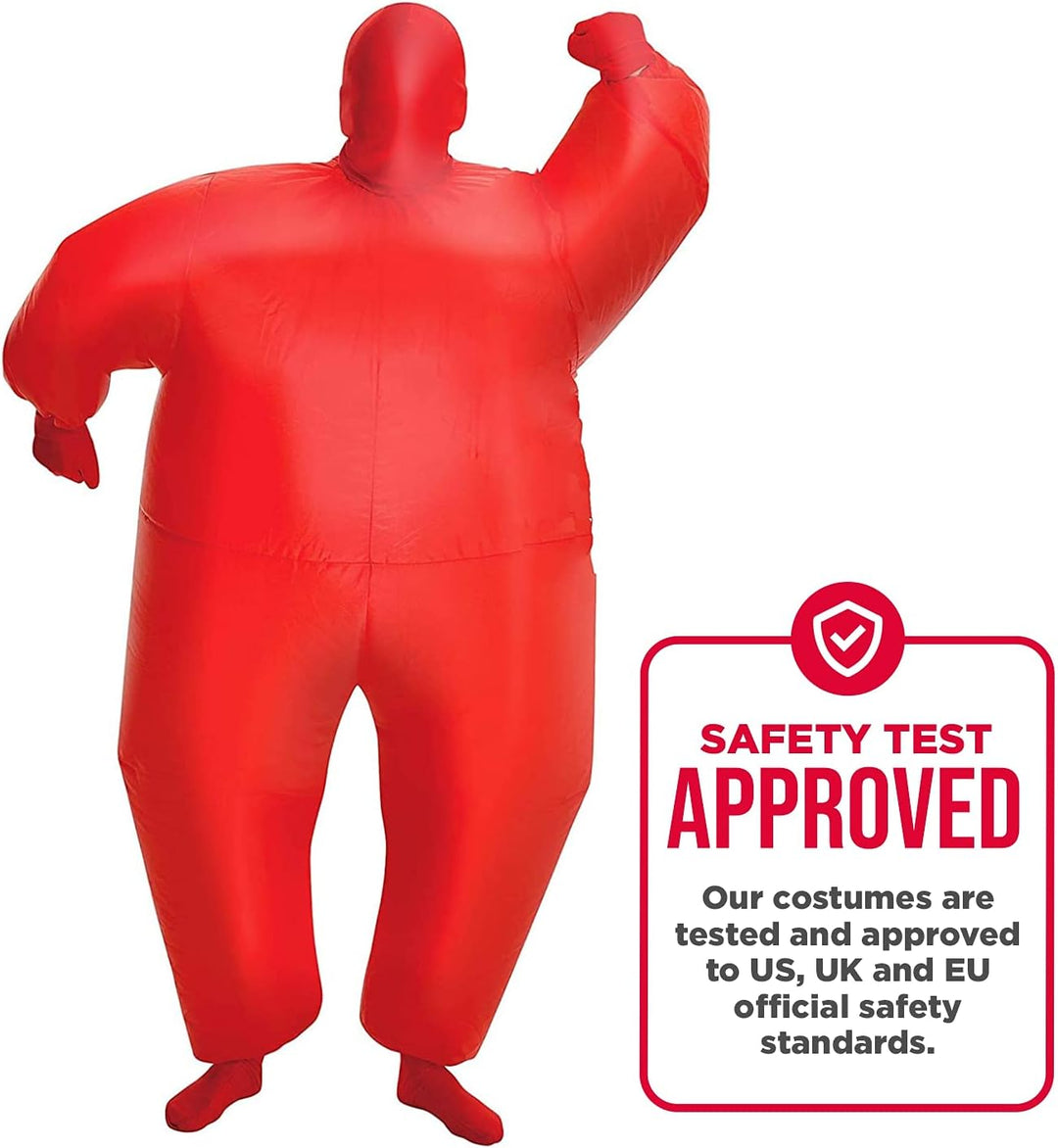 Morph Rotes Aufblasbares Kostüm für Kinder, Megamorph - Einheitsgrösse, Rot