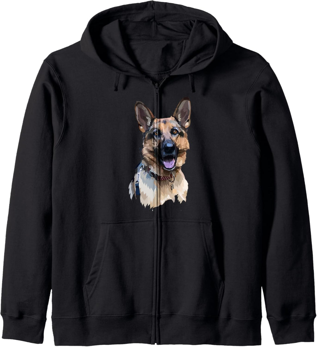 Realistisches Foto wie Deutscher Schäferhund, Portrait-Schäferhund Kapuzenjacke