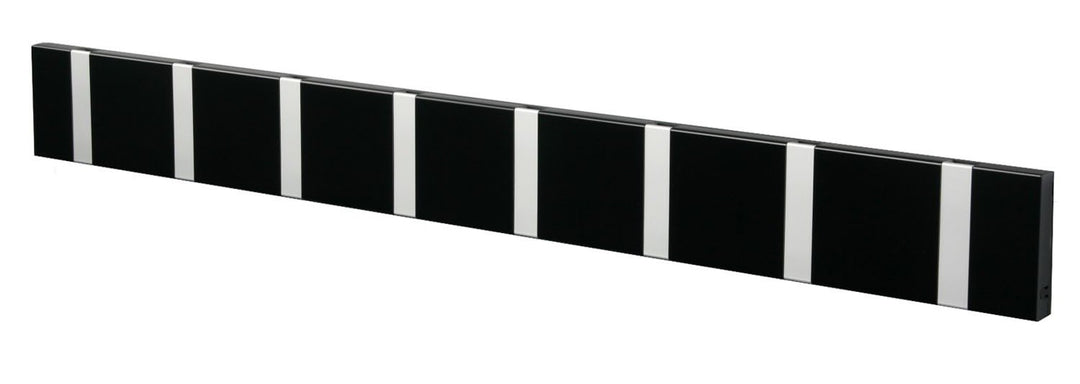 LoCa Garderobe Knax 8 schwarz (Haken klappbar Alu) Garderoben-Leiste Kleiderhaken Flur modern Garder