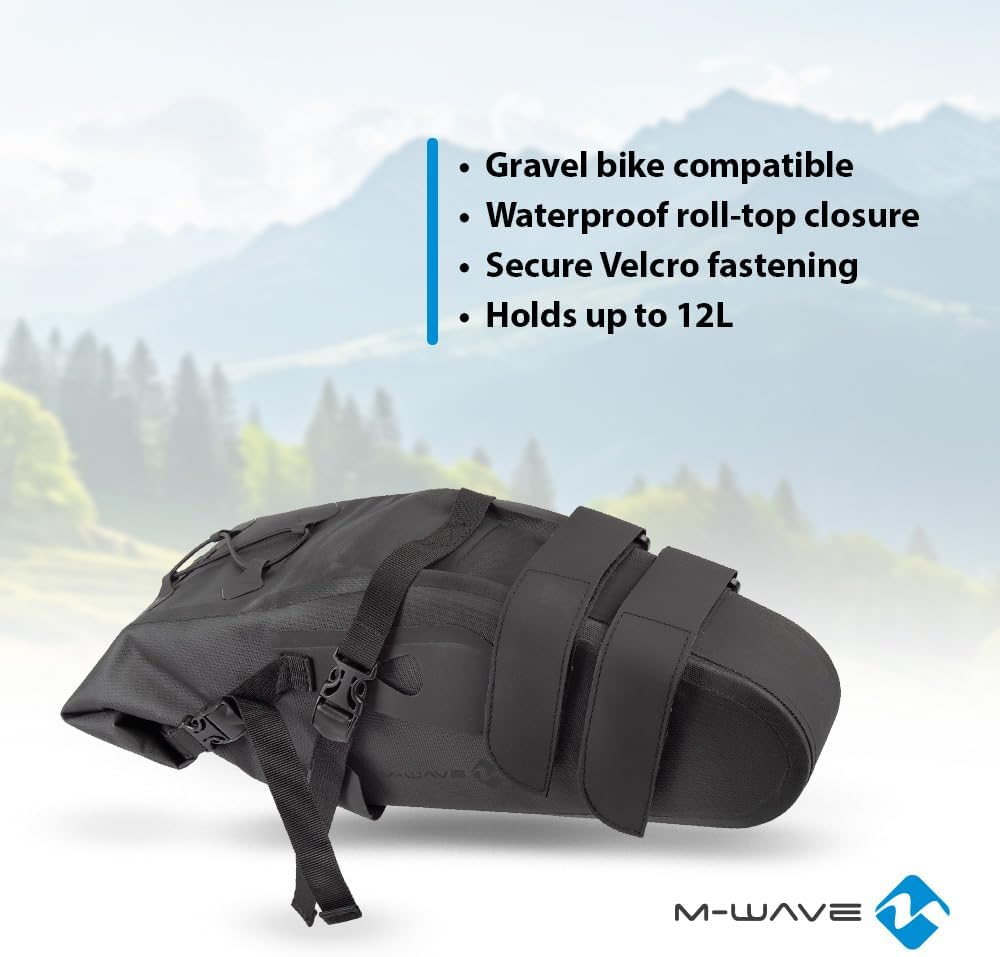M-Wave Satteltasche Rough Ride II Saddle L Fahrradtasche Sattel, Schwarz