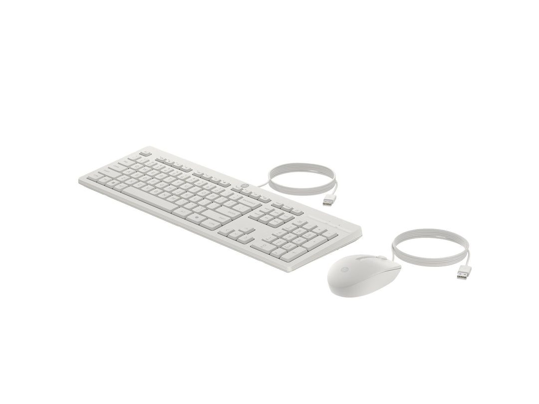 HP 225 - Tastatur-und-Maus-Set - 100% - Full Size - USB - QWERTZ - Deutsch - Cashmere White