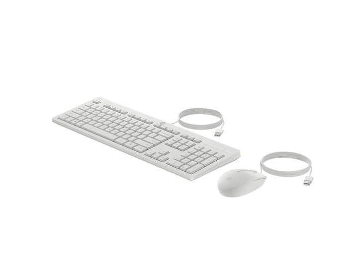 HP 225 - Tastatur-und-Maus-Set - 100% - Full Size - USB - QWERTZ - Deutsch - Cashmere White