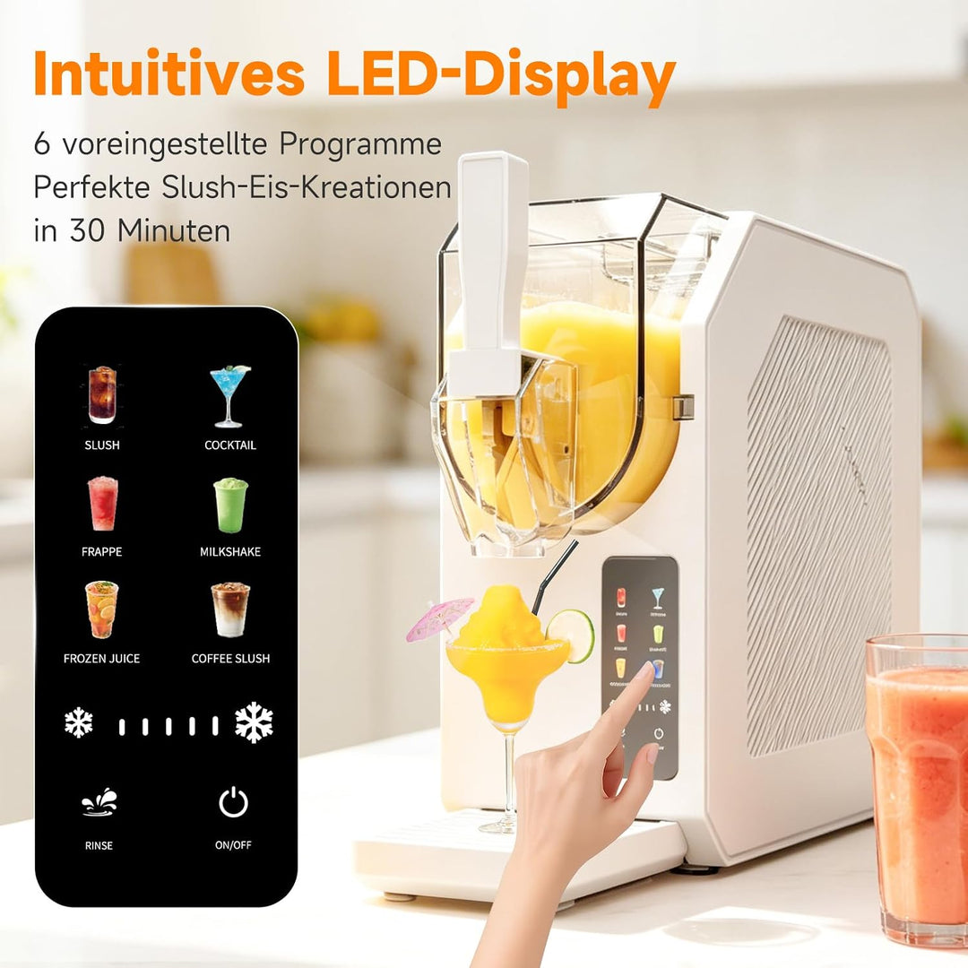 ALPICOOL Slush Maschine, 1.9L Slush Ice Maker für zu Hause, 6 Smarten Programma, für Slush, Eis-Cock