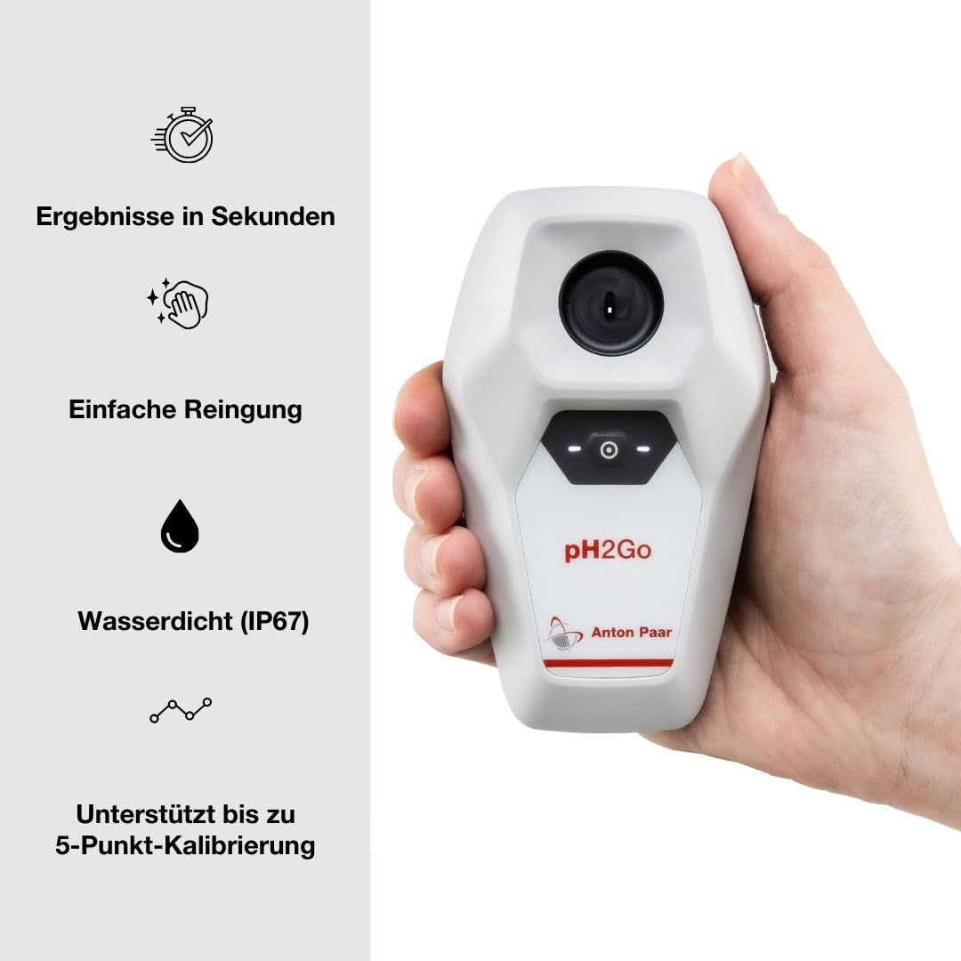 pH2Go - Digitales pH-Messgerät von Anton Paar – glasfreier ISFET-Sensor, einfache Kalibrierung (ATC)