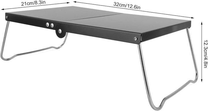 Klappertisch Edelstahl, tragbarer Mini -Strandtisch, kompakter Camping -Seitentisch für das Kochen i