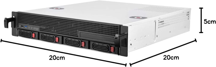 Silverstone Sst-RM21-304 - 2U Rackmount Server Gehäuse, Unterstützt 4x 2.5"/3.5" SAS/SATA HDD/SSD, S