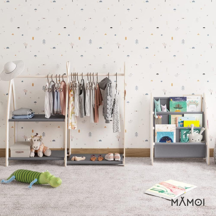 MAMOI® Bücherregal für Kinder, Bücherkiste für kinderzimmer, Book Shelf, Buchregal, Wandregal kinder