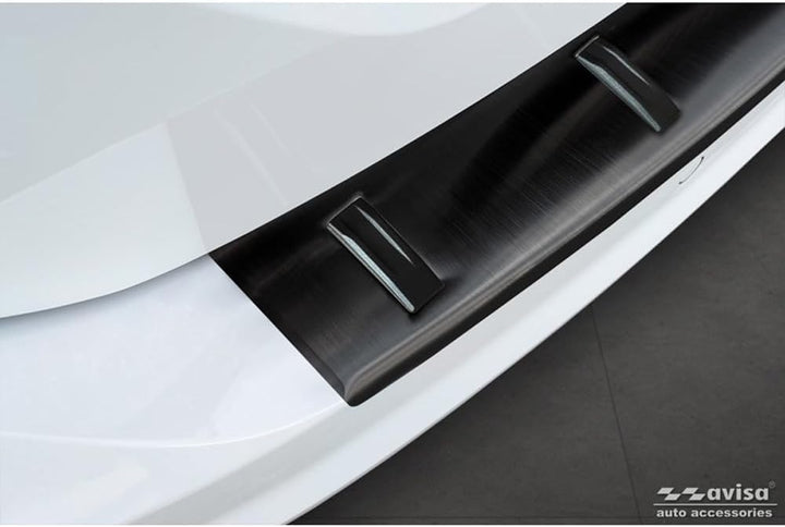 Avisa Schwarz Edelstahl Heckstossstangenschutz kompatibel mit Volkswagen Touran III 2015- inkl. R-Li