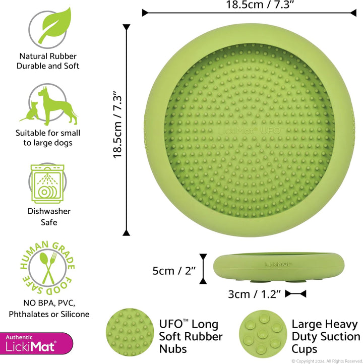 LickiMat UFO Ablenker für Baden, Duschen und Pflegen, Naturkautschuk, grosser Schnuller, Lecknoppen,