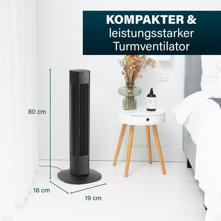 Princess Kompakter Turmventilator 3 Modi und 3 Geschwindigkeiten - Oszillation - App Steuerung - 358