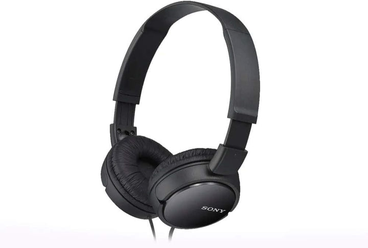 Sony MDR-ZX110 Faltbarer Bügelkopfhörer, schwarz, 25 & PremiumCord Adapter 6,3 mm Stereostecker auf