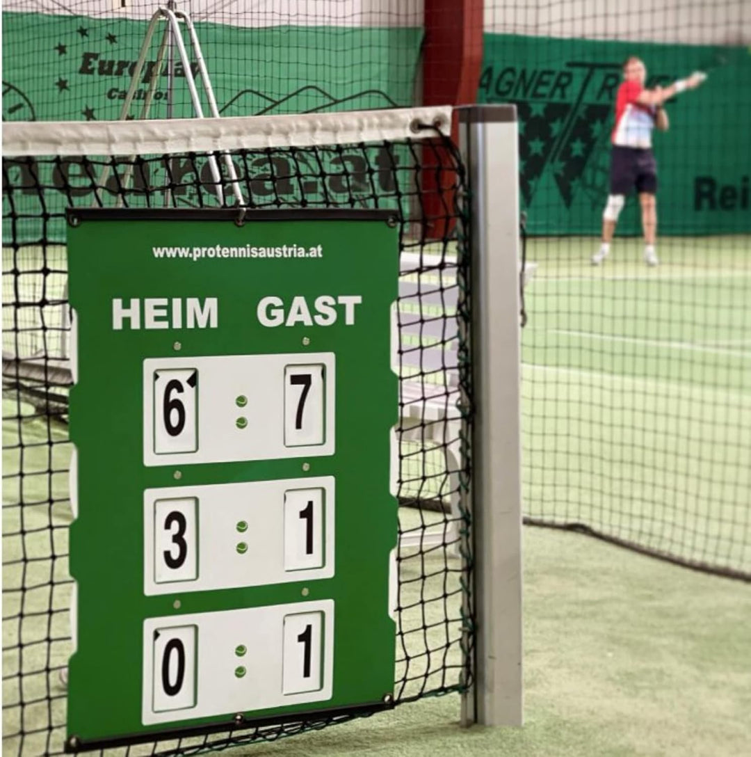 Tennis Spielstandsanzeiger – beidseitige Tennis Zähltafel/Anzeigetafel 60 x 46 cm, 60 x 46 cm