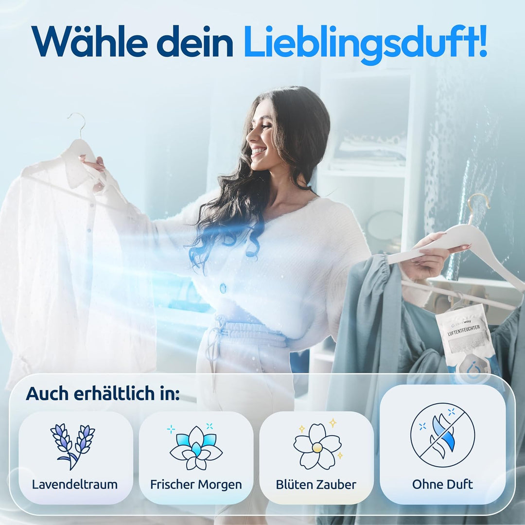 PEARWAY 10x Schrank Entfeuchter 500ml ohne Duft I Feuchtigkeits Beutel I Entfeuchter Schrank I Moist