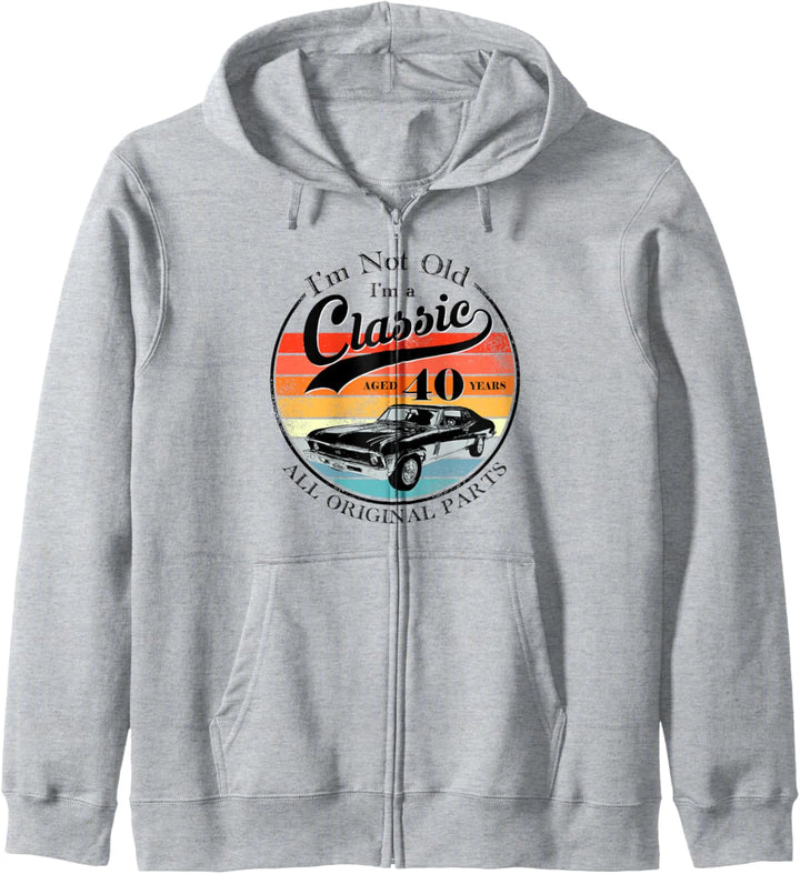 40th Birthday gift Retro Vintage Classic 1981 Aged 40 years Kapuzenjacke
