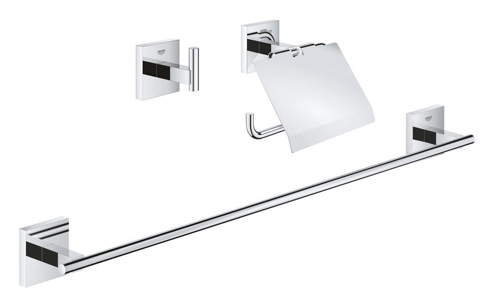 GROHE Start Cube - Bad- Set 3-in-1 (verdeckte Befestigung, Material: Metall, langlebig), chrom, 4112