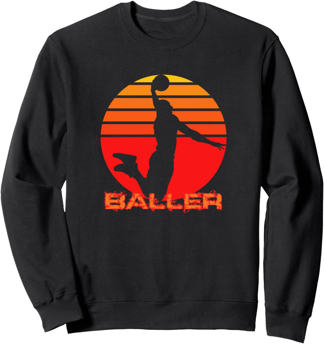 Ballergrafik 70er Jahre 80er Jahre Retro- Sweatshirt