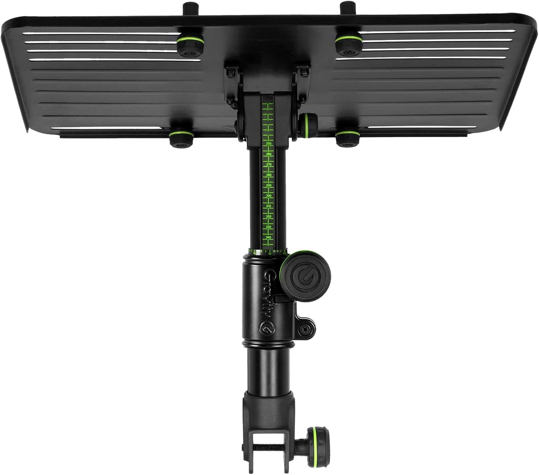 Gravity FT 01 LT T B - Flexible Laptop Ablage für DJ Tisch, stufenlos höhenverstellbar, schwarz