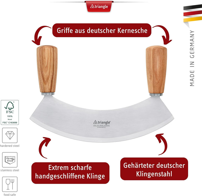 triangle 86 231 23 04_E Wiegemesser 23 cm, einschneidig, gehärtet Kernesche Made in Solingen/Germany