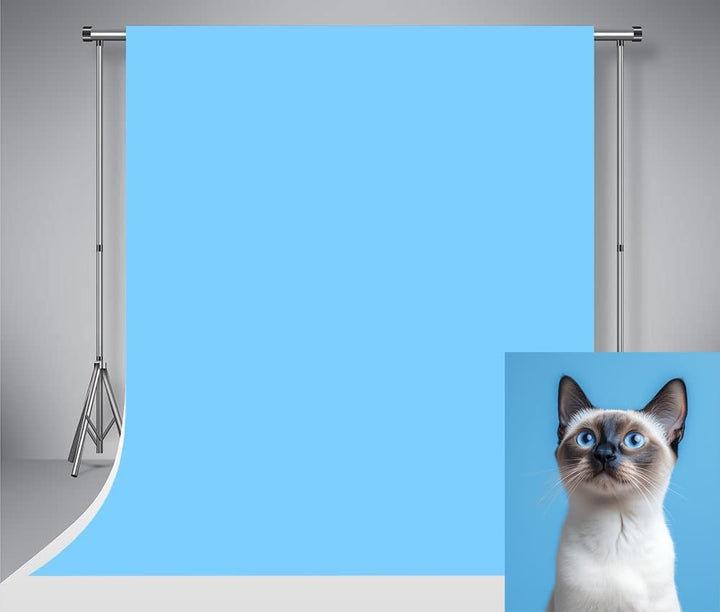 Kate Blauer Fotohintergrund 1,5x2,2m Einfarbiger Fotobox Hintergrund Mikrofaser Nahtlose Porträthint