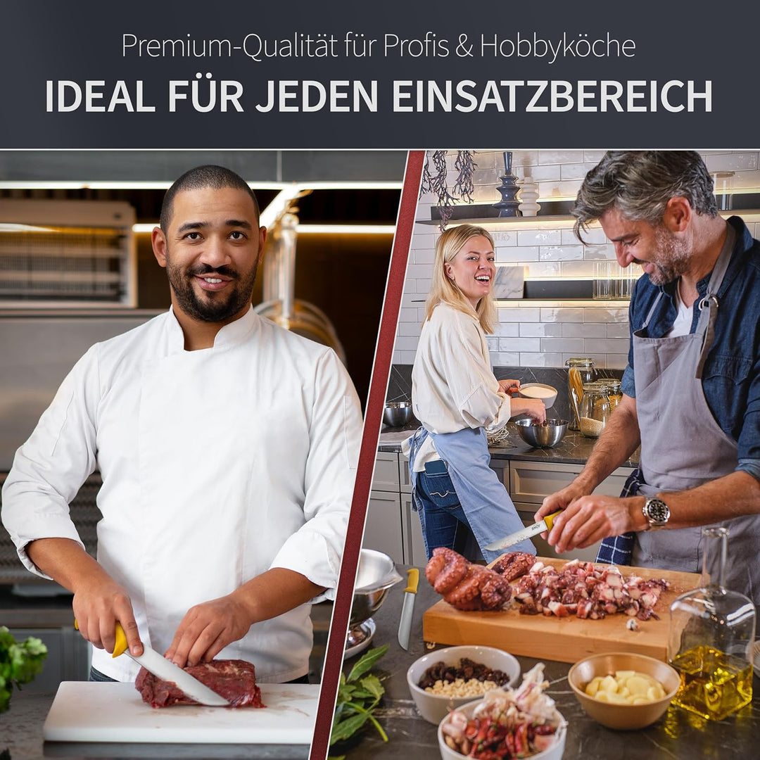 Shov Küchenmesser Set – Premiumqualität | Profi Küchenmesser | Kochmesser Set | Fleischmesser | Ausb